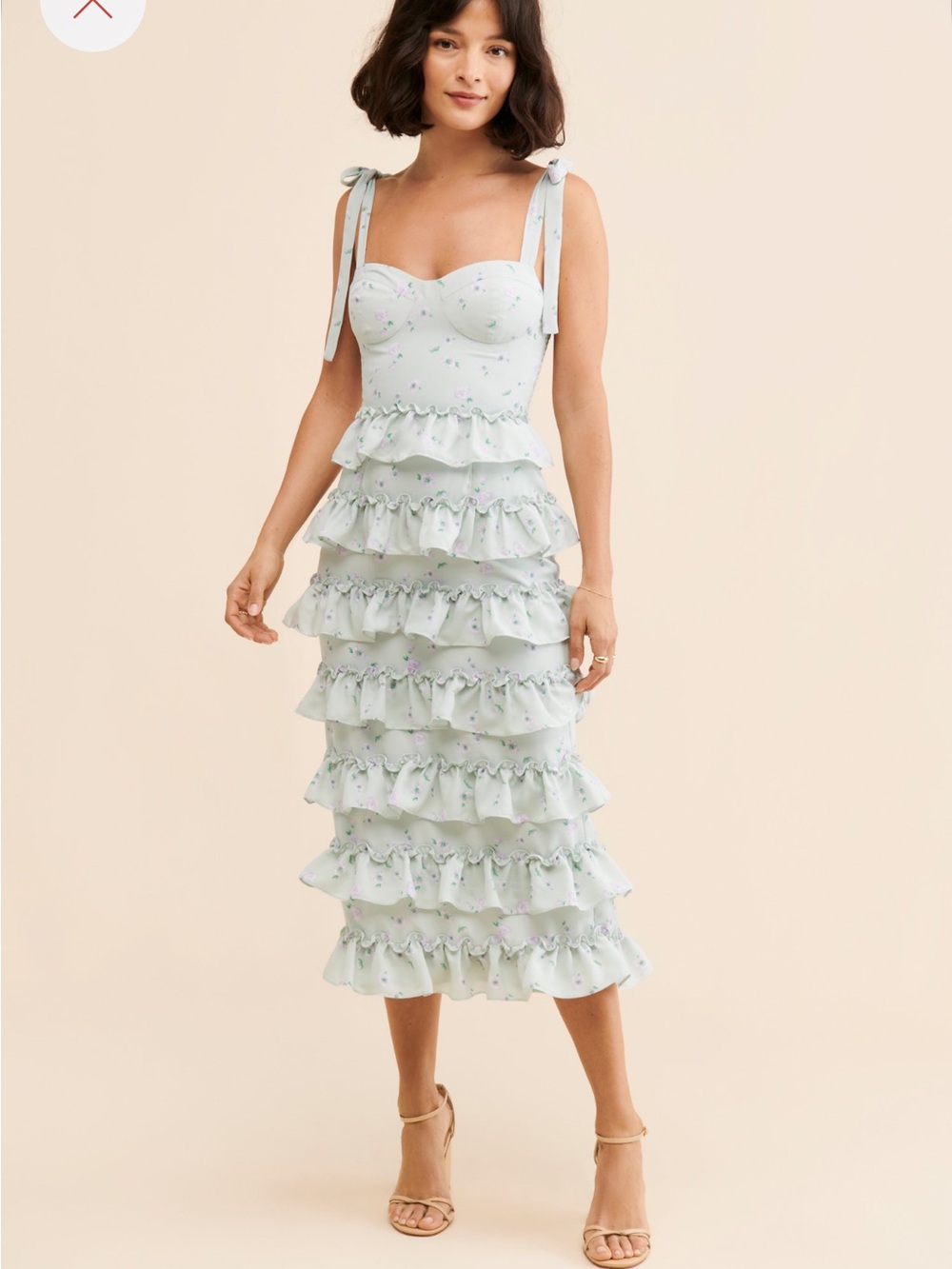 Wayf tiered midi dress